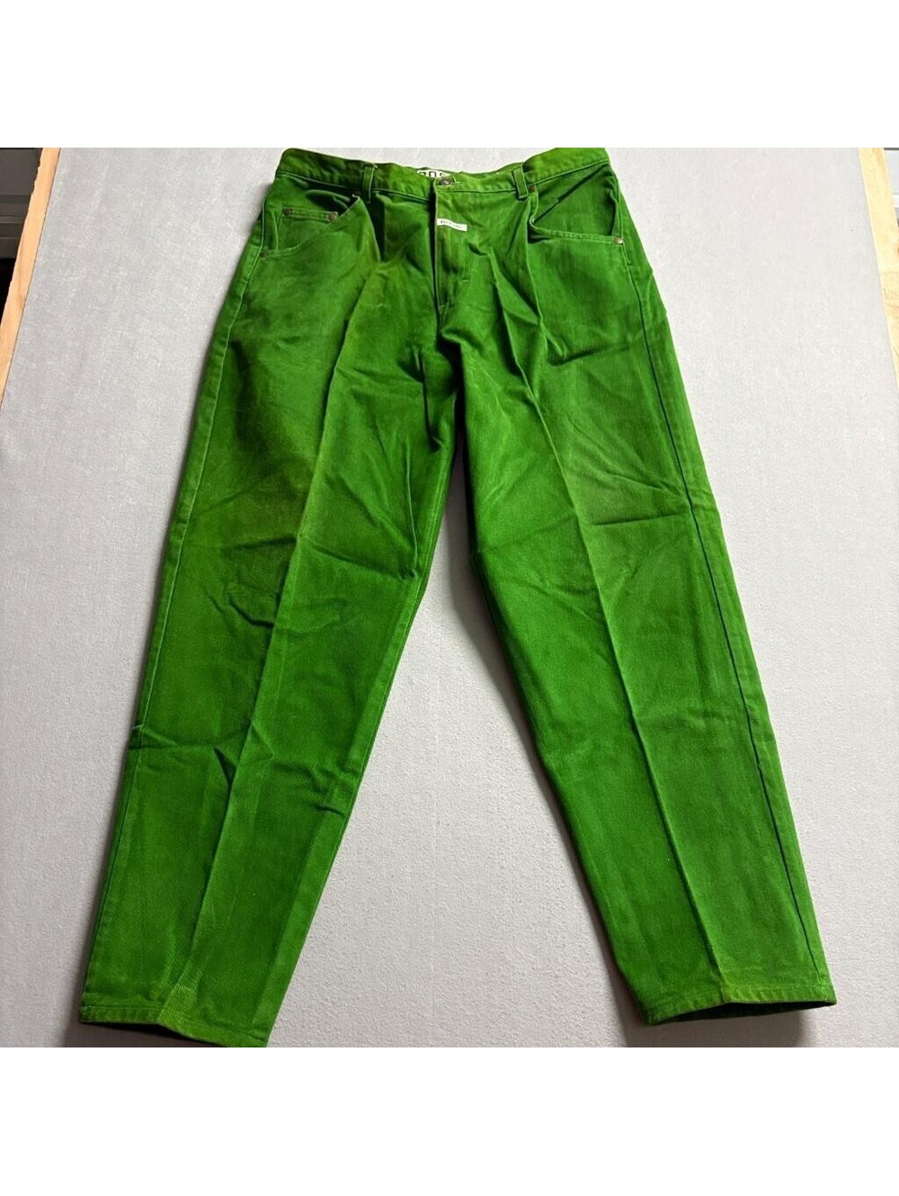 Vintage Boss Jeans World Wide Green Denim Pants Size 38M Made in USA